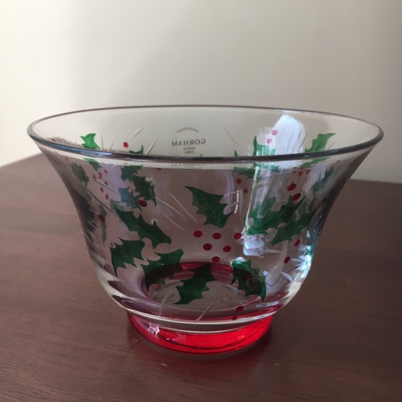Gorham Holiday Gorham Festive Holly Crystal Candy Dish Poshmark